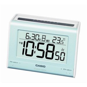 カシオ計算機 WAVE CEPTOR ソーラーエナジー(温・湿度計/温度計付き/電子音アラーム)パールブルー/ホワイト DQS-300J-2JF