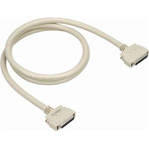 コンテック 50ピンミニチュアリボンコネクタ用両端コネクタ付シールドケーブル(モールドタイプ、0.5m) PCB50PS-0.5P