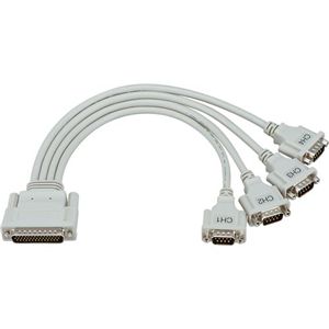 コンテック シリアルI/Oボード用 D-SUB44ピン->9ピンx4分配シールドケーブル PCE44/9P4S