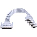 コンテック D-SUB37->9ピンx4分配用シールドケーブル(0.25m) PCE37/9PS