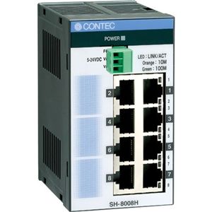 コンテック 10M/100M AUTO-MDIX 組み込み型スイッチングHUB(8ポート) SH-8008(FIT)H