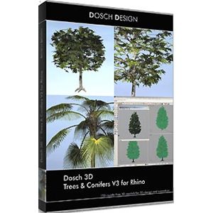 DOSCH DESIGN DOSCH 3D: Trees & Conifers V3 for Rhino D3D-TCV3-RH