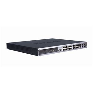 ディーリンクジャパン 24-port Gigabit Full PoE L2+ スタッカブル マネージメントスイッチ(4 Combo SFP/2オープンスロット/10GE モジュール装着可能) DGS-3426P
