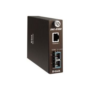 ディーリンクジャパン 1000BASE-T<->1000BASE-LX 2芯シングルモードファイバー メディアコンバーター 10km DMC-810SC