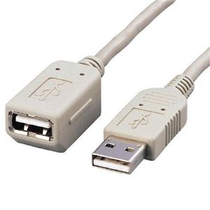 エレコム マグネット内蔵 USB 延長ケーブル(2m/ベージュ) USB-EAM2