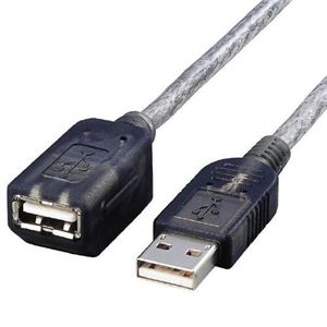 エレコム マグネット内蔵 USB 延長ケーブル(2m/グラファイト) USB-EAM2GT