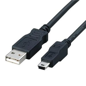 エレコム フェライトコア内蔵 USB2.0 ケーブル(mini-B/1.8m/ブラック) USB-FSM518