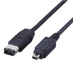 エレコム IEEE1394ケーブル(ブラック/4-6Pin/1m) IE-461BK