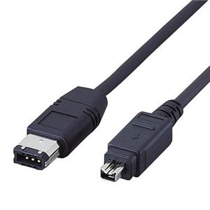 エレコム IEEE1394ケーブル(ブラック/4-6Pin/2m) IE-462BK