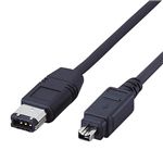 エレコム IEEE1394ケーブル(ブラック/4-6Pin/2m) IE-462BK