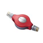 エレコム カテゴリー5準拠 携帯用 極細LANケーブル(1.5m/レッド) LD-MCTU/RD