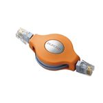 エレコム カテゴリー5準拠 携帯用 極細LANケーブル(1.5m/オレンジ) LD-MCTU/DR