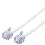 エレコム スリムモジュラケーブル/1m(ホワイト) MJ-1WH