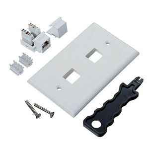 エレコム フェイスプレートキット(2ポートタイプ/ホワイト) LD-FP2KIT