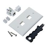 エレコム フェイスプレートキット(2ポートタイプ/ホワイト) LD-FP2KIT