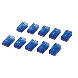 エレコム RJ45コネクタ(ブルー/10個) LD-RJ45BU10