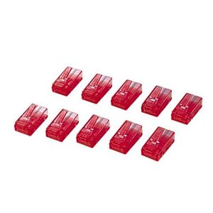 エレコム RJ45コネクタ(レッド/10個) LD-RJ45R10
