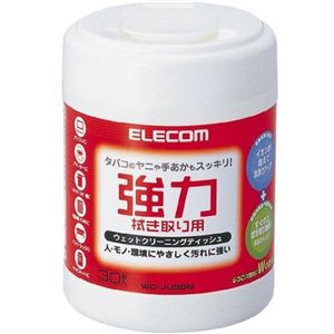 エレコム ウェットクリーニングティッシュ(強力拭き取りタイプ) WC-JU30N