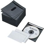 エレコム 不織布CD/DVDケース(両面収納/100枚/ブラック) CCD-016LBK