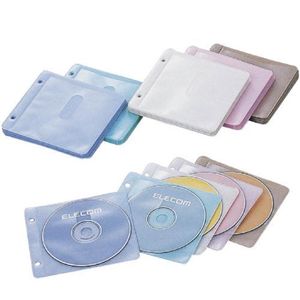 エレコム 2穴付 不織布CD/DVDケース(両面収納/100枚/5色MIX) CCD-019L5C