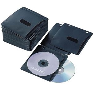 エレコム 不織布CD/DVDケース(両面収納) CCD-019LBK