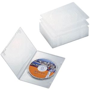 エレコム スリムDVDトールケース(1枚/クリア/10個) CCD-DVDS03CR