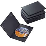 エレコム スリムDVDトールケース(1枚/ブラック/10個) CCD-DVDS03BK