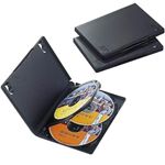 エレコム DVDトールケース(4枚/ブラック/3個) CCD-DVD08BK