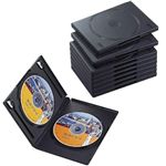 エレコム DVDトールケース(2枚/ブラック/10個) CCD-DVD06BK