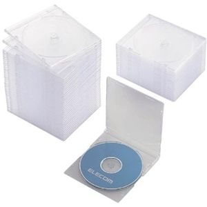 エレコム スリムCD/DVDケース(50枚/クリア) CCD-017LCR