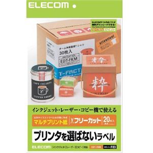 エレコム フリーカットラベル マルチプリント紙 EDT-FKM