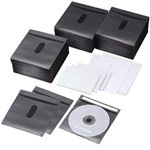 エレコム 不織布CD/DVDケース(300枚セット) ブラック CCD-016XLBK