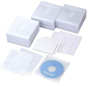 エレコム 不織布CD/DVDケース(300枚セット) ホワイト CCD-016XLWH