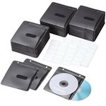 エレコム 不織布CD/DVDケース(300枚セット) ブラック CCD-019XLBK