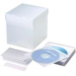 エレコム 不織布CD/DVDケース専用ボックス ガラス CCD-028CR