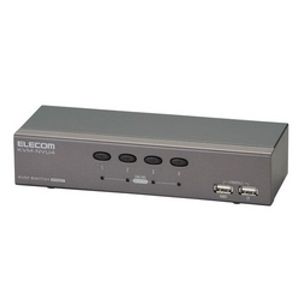 エレコム 法人向けVGA切替器 USBパソコン切替器 4回路 KVM-NVU4
