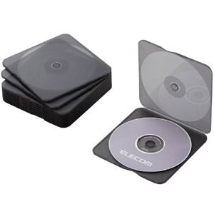 エレコム CD/DVDケース ポリプロピレン製1枚収納10パック(クリアブラック) CCD-029CBK