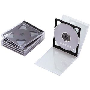 エレコム CD/DVDケース 標準 2枚収納5パック(ブラック) CCD-030DBK