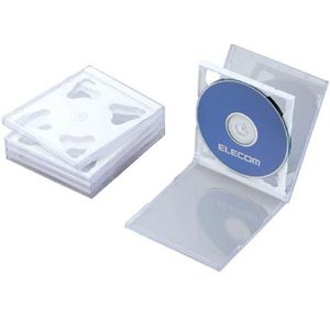エレコム CD/DVDケース 標準 2枚収納5パック(ホワイト) CCD-030DWH
