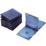 エレコム CD/DVDケース 標準 4枚収納10パック(クリアブルー) CCD-030FCBU