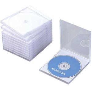 エレコム CD/DVDケース 標準 1枚収納10パック(ホワイト) CCD-030WH
