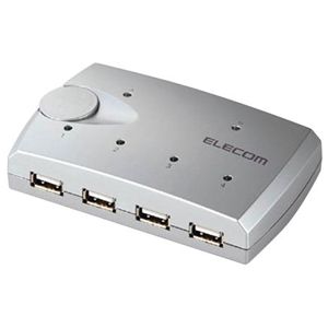 エレコム USBハブ内蔵切替器 USH2-24SSV