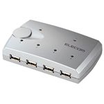 エレコム USBハブ内蔵切替器 USH2-24SSV