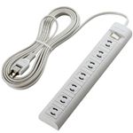 エレコム 抜け止めマグネット雷タップ (2Pプラグ仕様 5.0m) T-Y045A