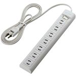 エレコム 抜け止めマグネット雷タップ (2Pプラグ仕様 2.0m) T-Y04A