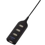 エレコム これハブ。タップタイプ 4ポート 1.0M(ブラック) U2H-TAP1410BBK