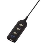 エレコム これハブ。タップタイプ 4ポート 2.0M(ブラック) U2H-TAP1420BBK