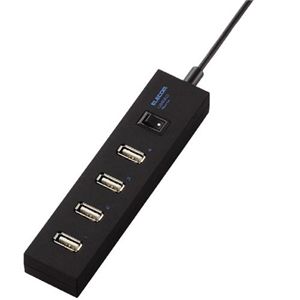 エレコム これハブ。スイッチ付 4ポート(ブラック) U2H-TAP3420SBK