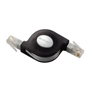 エレコム Cat6準拠携帯巻取LANケーブル 1.5m(ブラック) LD-MCTG/BK