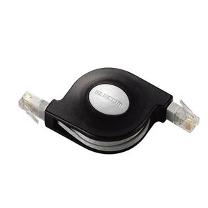 エレコム Cat5準拠携帯巻取LANケーブル 2.5m(ブラック) LD-MCTU/BK2